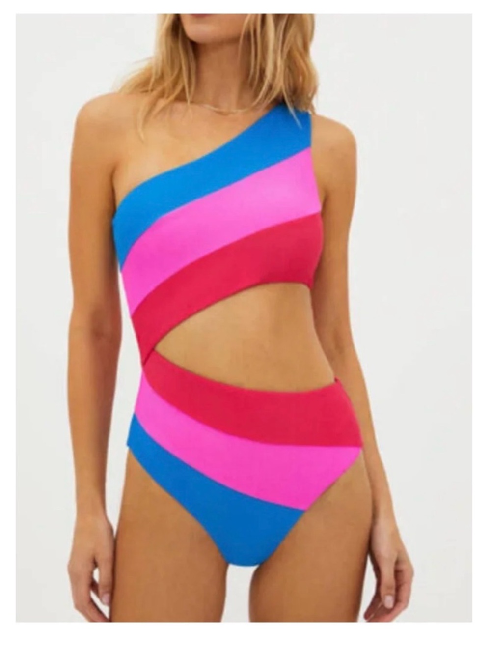 Beach Riot Joyce Orchid Color Block Bathing Suit Small NEVER WORN